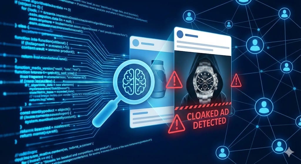 Algorithm Exploitation: How AI Detects Hidden Counterfeit Ads on Social Media